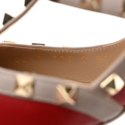Valentino Garavani Nappa Rockstud Ankle Strap 100mm Pumps 37.5 Rubino Poudre 8 of 8