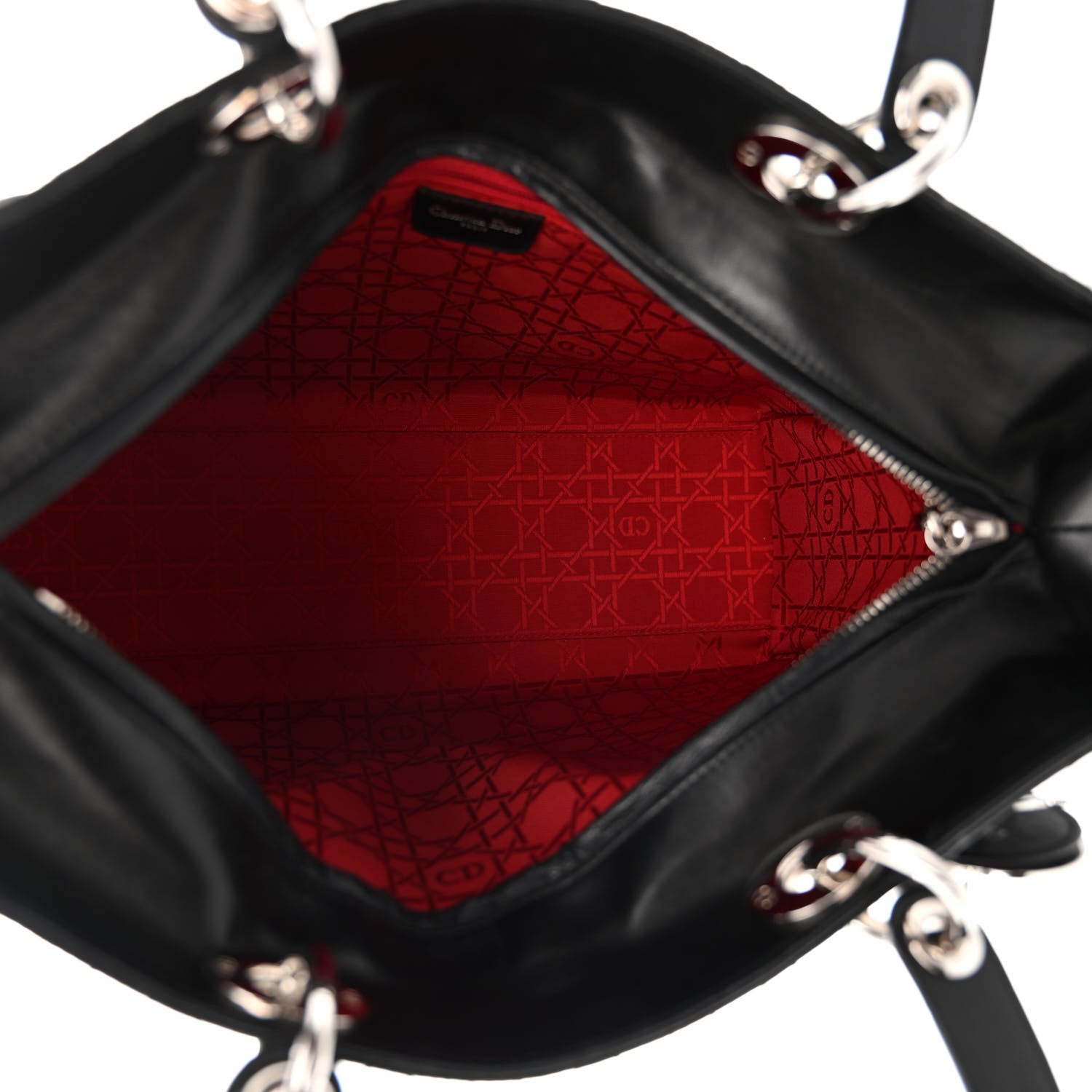 Christian Dior Lambskin Cannage Large Lady Dior Black 5 of 10