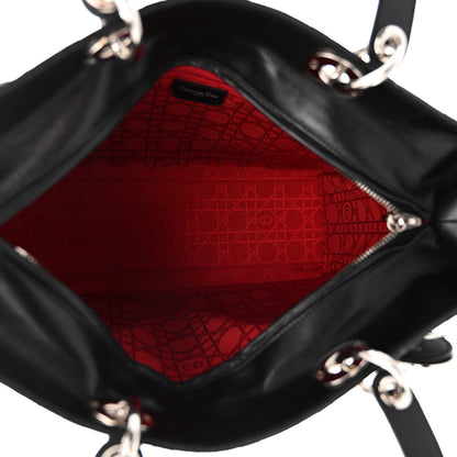 Christian Dior Lambskin Cannage Large Lady Dior Black 5 of 10