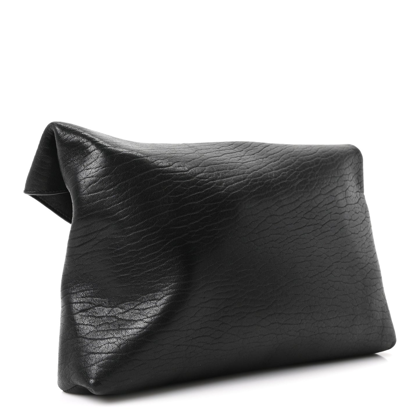 Grained Lambskin Small Cassandre Envelope Pouch Black