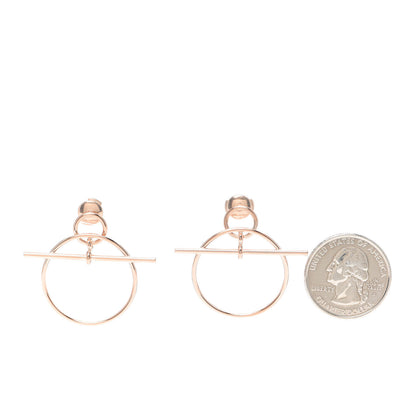 Hermes 18K Rose Gold PM Loop Earrings 2 of 5