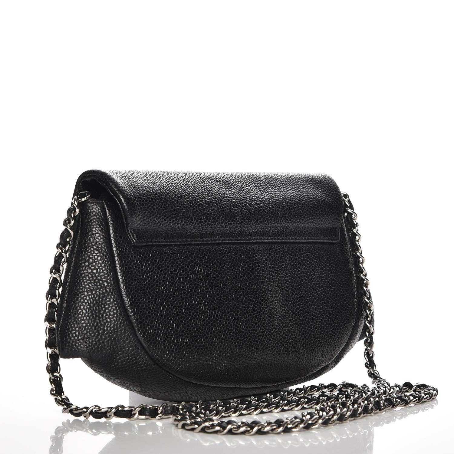 Chanel Caviar Half Moon Wallet On Chain WOC Black 3 of 9