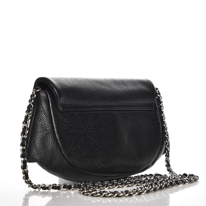 Chanel Caviar Half Moon Wallet On Chain WOC Black 3 of 9