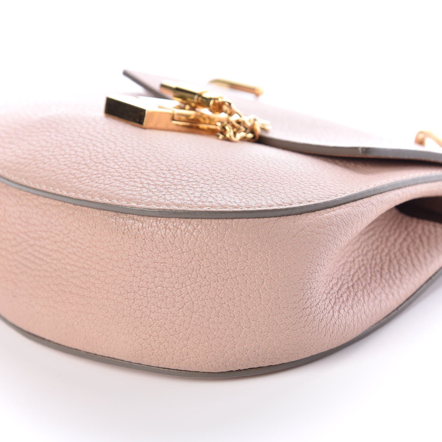 Chloe Grained Lambskin Mini Drew Shoulder Bag Cement Pink 11 of 11