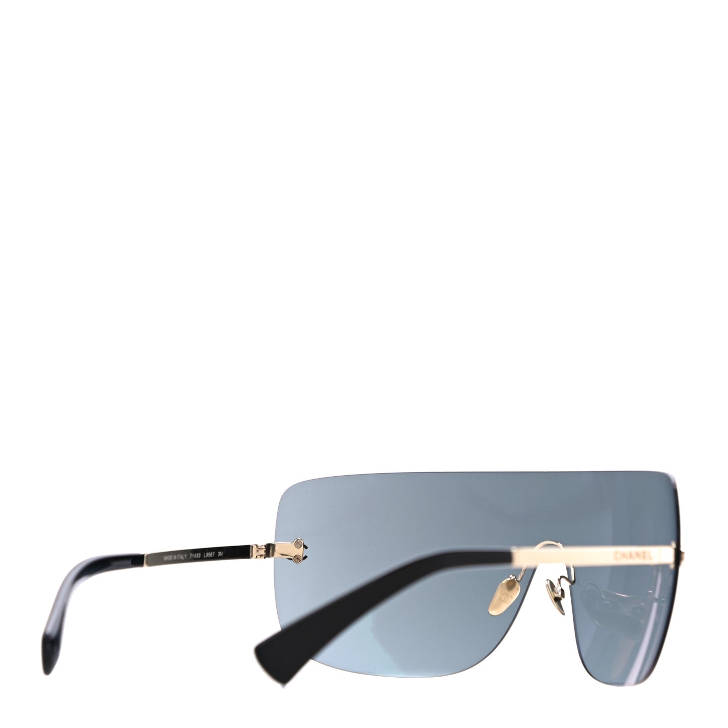 Frameless Shield Sunglasses Black