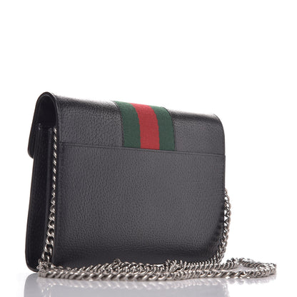 Gucci Calfskin Web Mini Dionysus Chain Wallet Black 3 of 8