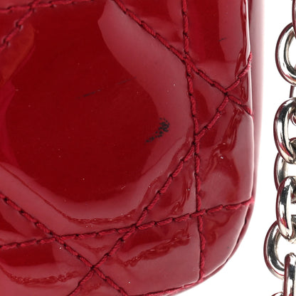Christian Dior Patent Cannage New Lock Pouch Red 14 of 15