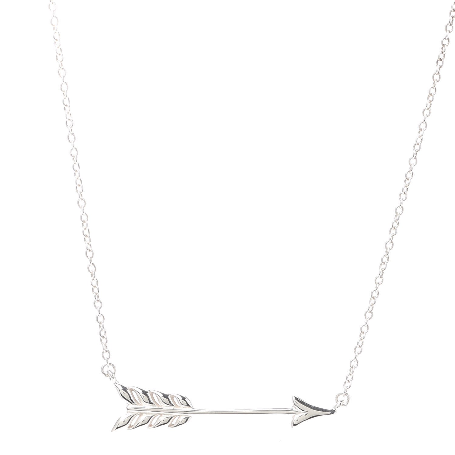 Tiffany Sterling Silver Paloma's Graffiti Arrow Pendant Necklace 1 of 5