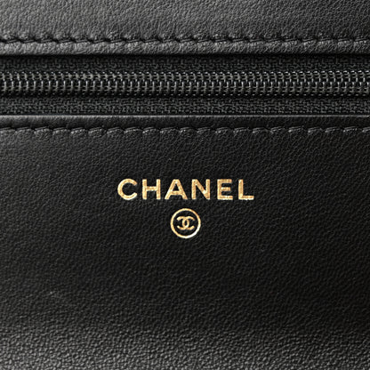 Chanel Lambskin Quilted Chanel 19 Wallet On Chain WOC Black 6 of 16
