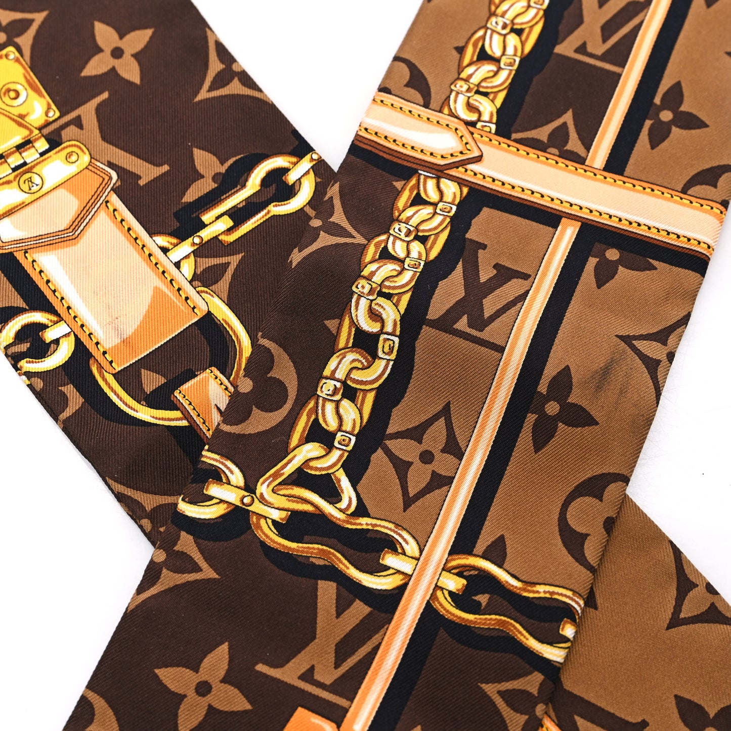 Silk Monogram Confidential Bandeau Brown