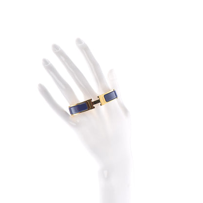 Hermes Enamel Narrow Clic Clac H Bracelet PM Iris 2 of 4