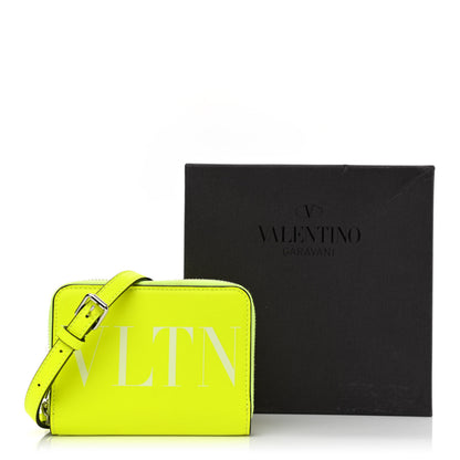 Valentino Garavani Vitello VLTN Neck Strap Wallet Yellow 10 of 10