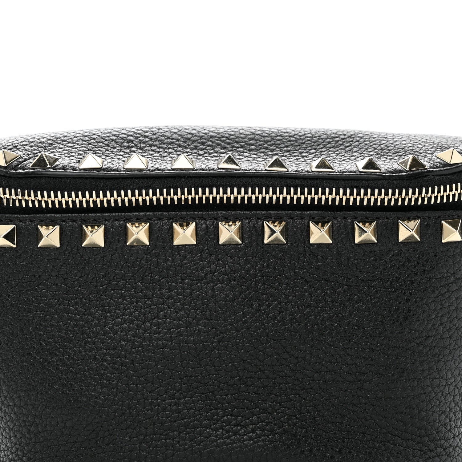 Valentino Garavani Grainy Calfskin Rockstud Belt Bag Black 7 of 11