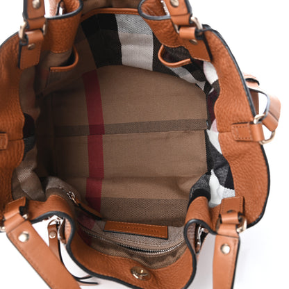 Burberry Grainy Calfskin House Check Small Maidstone Saddle Brown 5 of 9