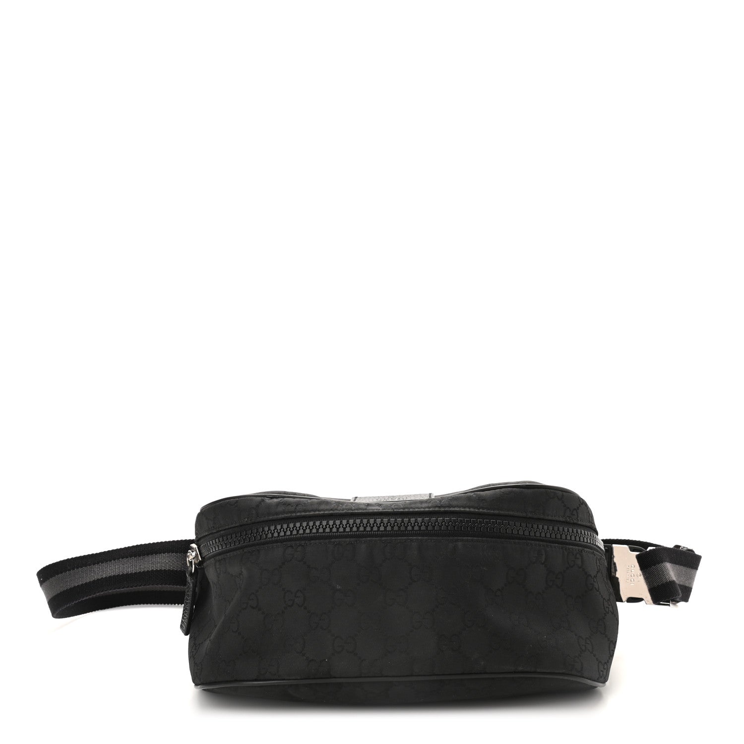 Gucci Nylon Monogram Fanny Pack Belt Bag Black 1 of 10