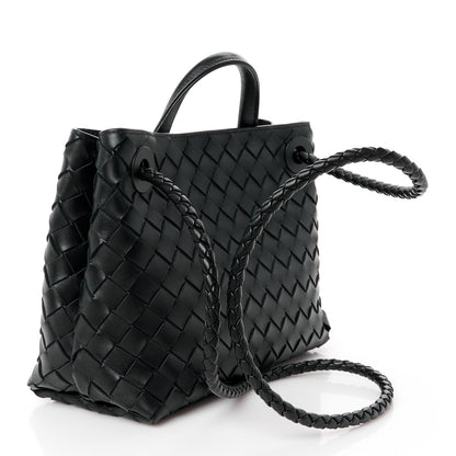 Bottega Veneta Nappa Intrecciato Small Andiamo Shoulder Bag Black 3 of 10