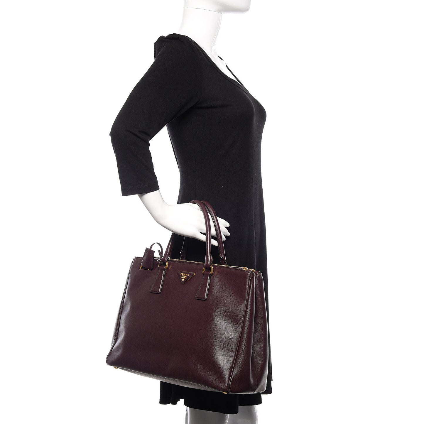 Saffiano Large Galleria Double Zip Tote Granato