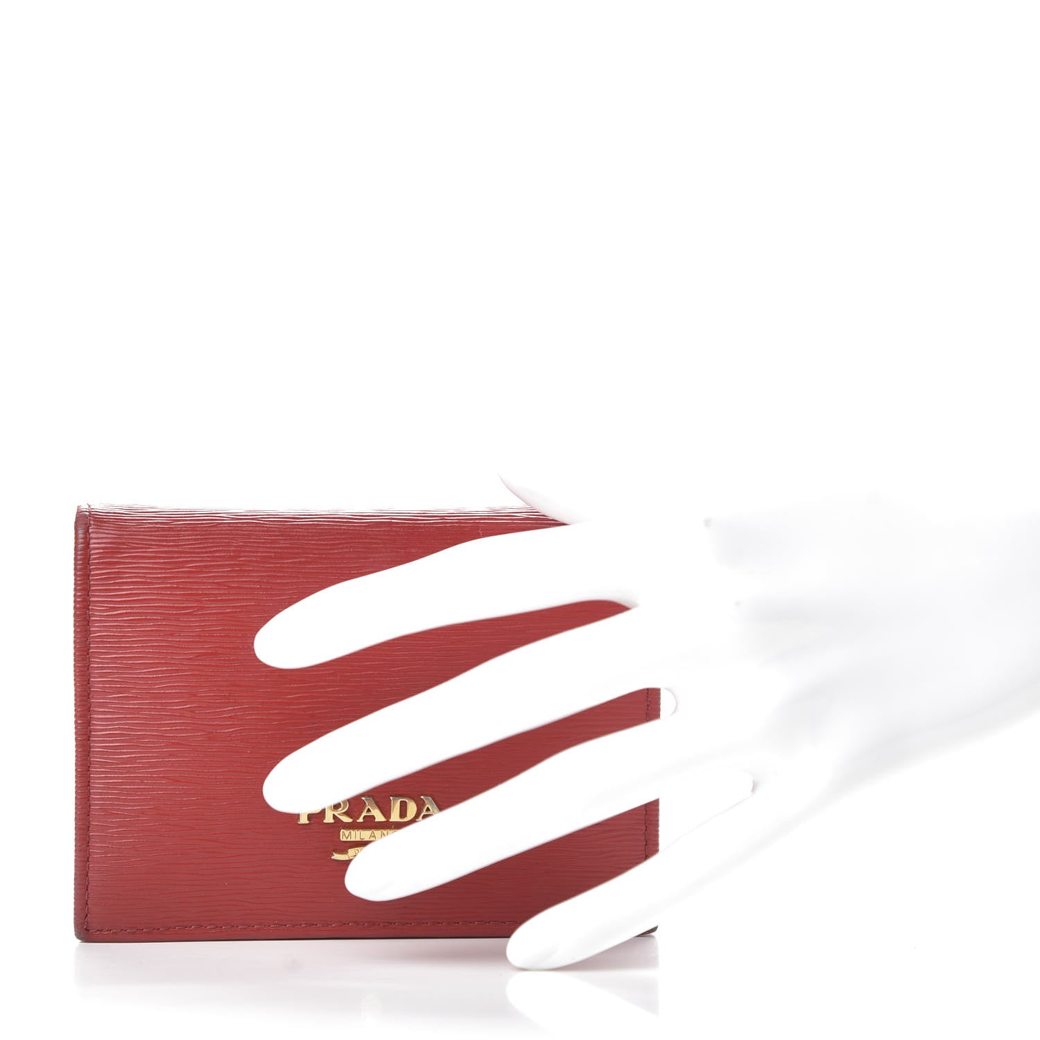 Prada Vitello Move Bi-Fold Wallet Fuoco 2 of 8