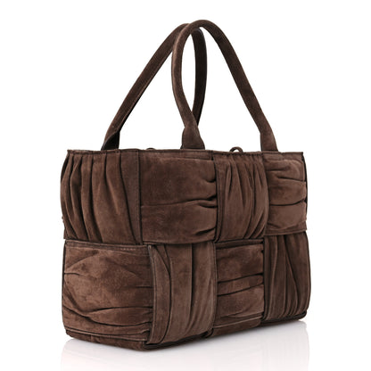 Bottega Veneta Suede Foulard Intrecciato Small Arco Tote Brownie 4 of 12