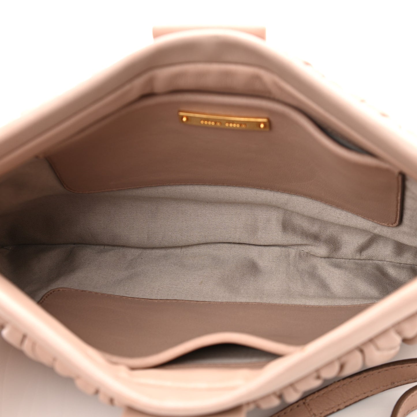 Nappa Matelasse Crossbody Clutch Cammeo