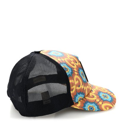 Gucci GG Supreme Monogram Kaleidoscope Baseball Hat L Blue Orange Multicolor Blue Agata 6 of 9