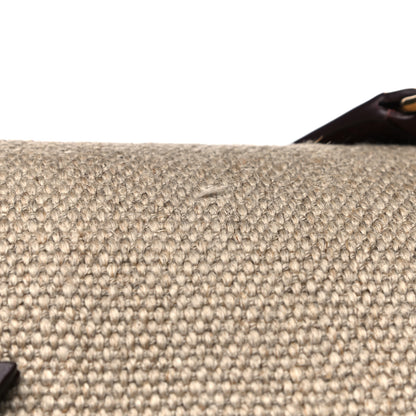 Saint Laurent Cotton Canvas Vintage Calfskin Monogram Medium Niki Chain Satchel Natural Chocolate 16 of 17