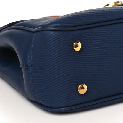Burberry Trench Calfskin Medium DK88 Top Handle Bag Ink Blue 7 of 8