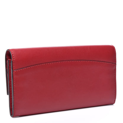 Burberry Smooth Calfskin Continental Flap Wallet Red 2 of 9