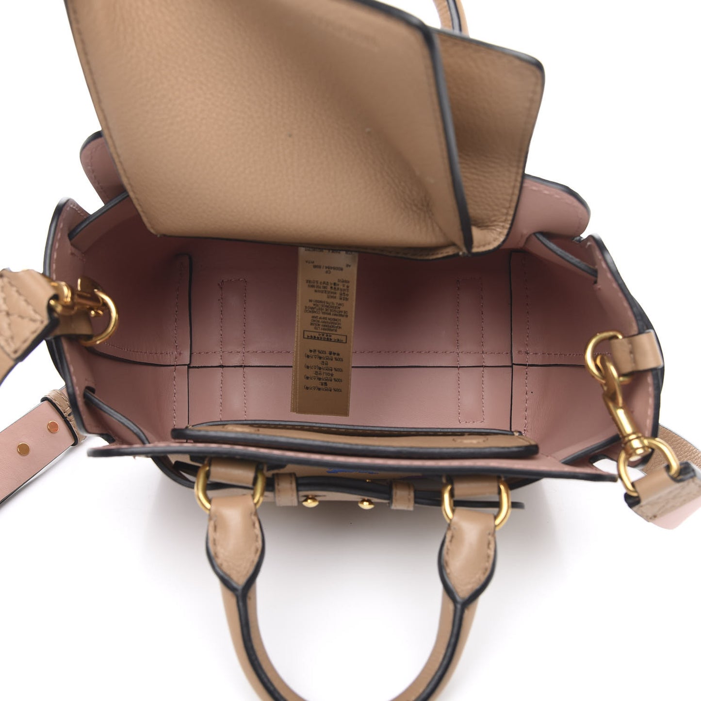 Grained Calfskin EKD Baby Belt Bag Light Camel