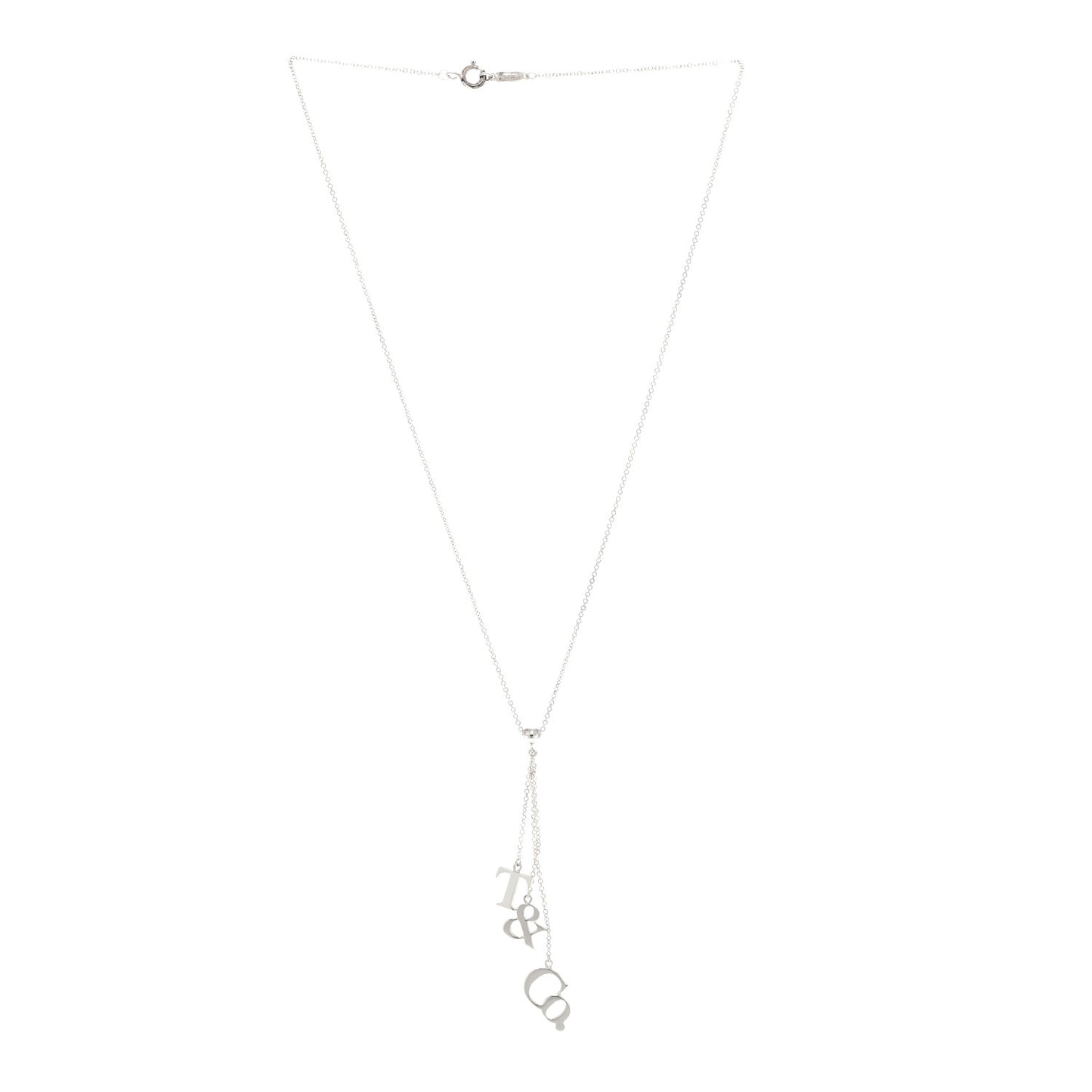 Sterling Silver Letters Lariat Necklace