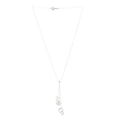 Tiffany Sterling Silver Letters Lariat Necklace 3 of 5