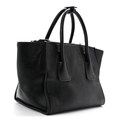 Prada Glace Calf Twin Pocket Tote Black 4 of 25