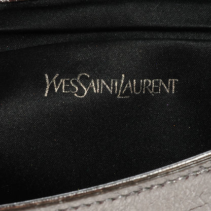 Saint Laurent Metallic Belle de Jour Clutch Dark Silver 6 of 7