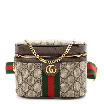 Gucci GG Supreme Monogram Web Ophidia Belt Bag 110 44 Dark Brown 1 of 11