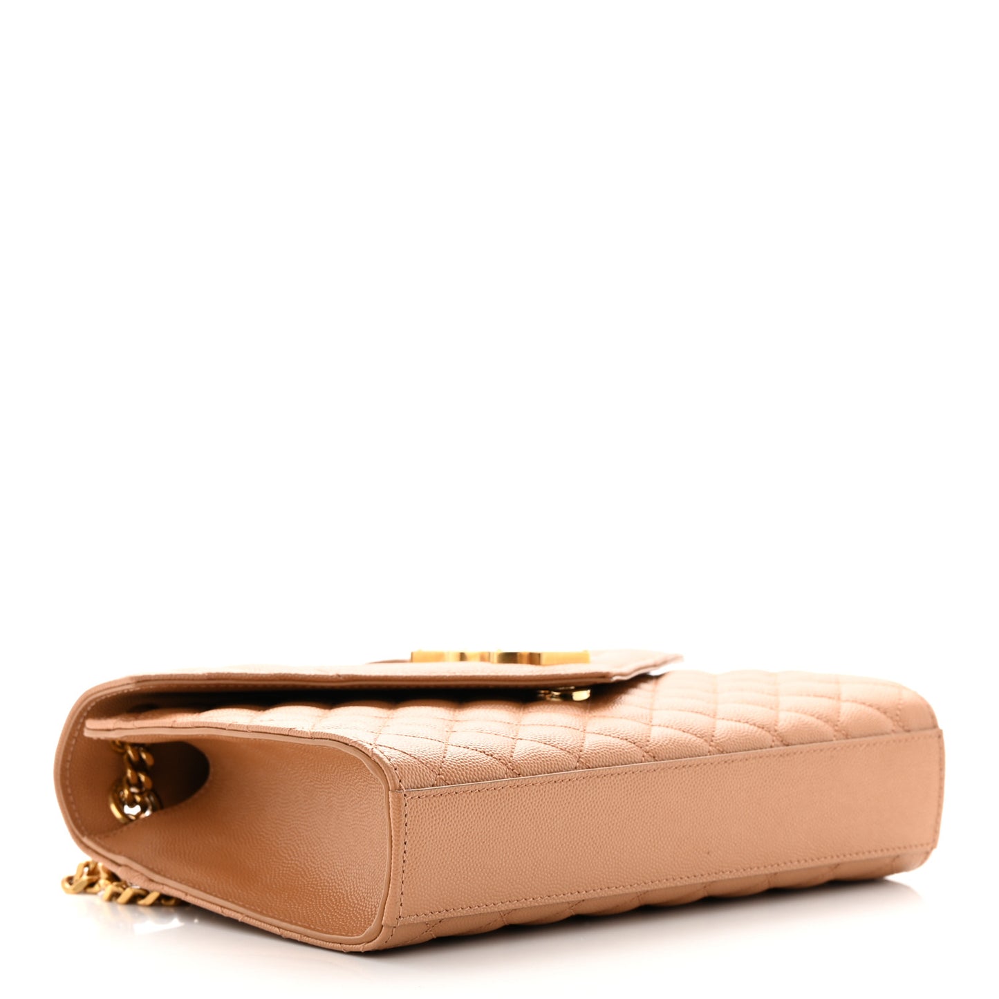 Grain De Poudre Textured Mixed Matelasse Triquilt Medium Monogram Satchel Dune