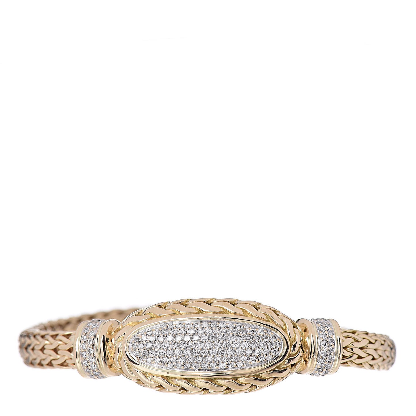 18K Yellow Gold Diamond Classic Chain Bracelet M