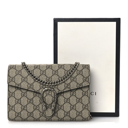 Gucci GG Supreme Monogram Mini Dionysus Chain Wallet Beige Taupe 14 of 14