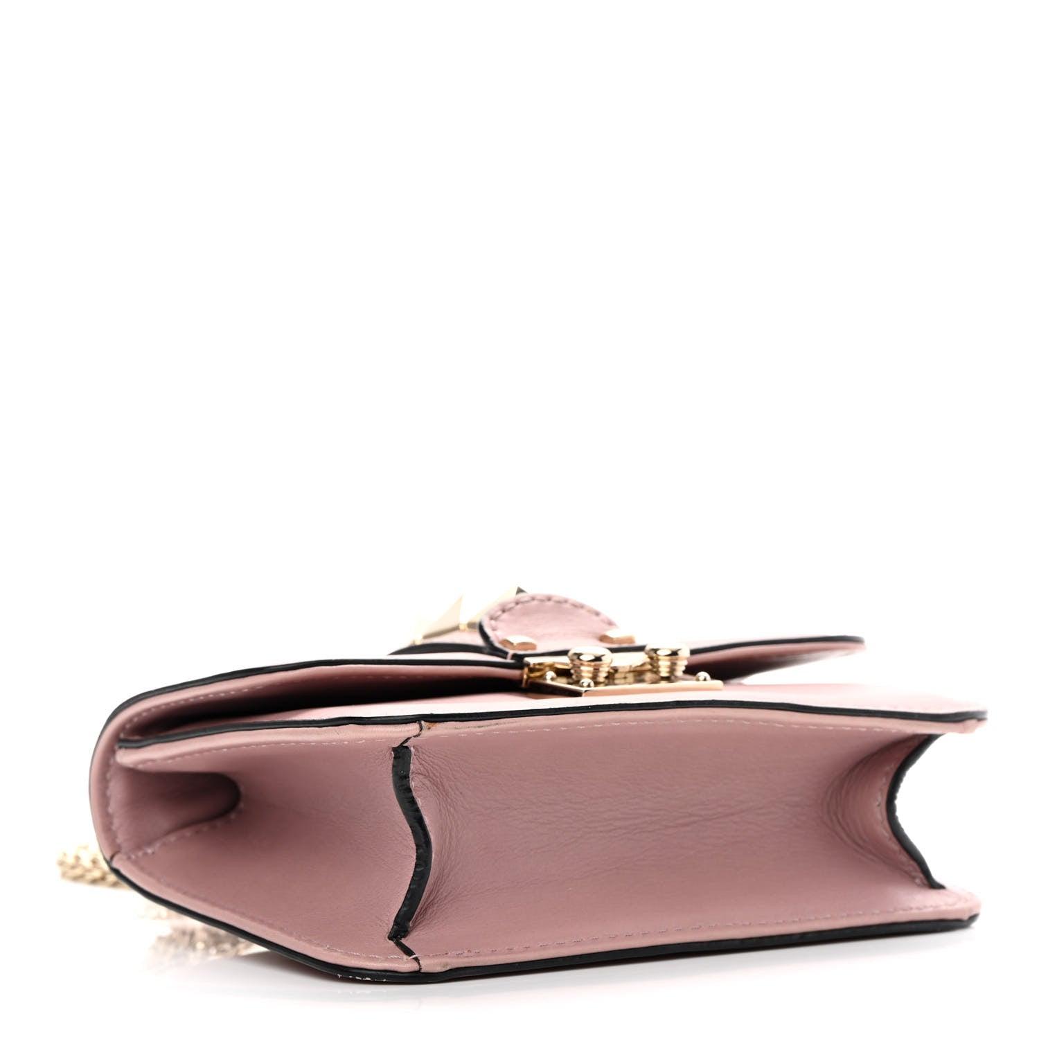 Valentino Garavani Vitello Mini Glam Lock Rockstud Flap Lipstick 4 of 14