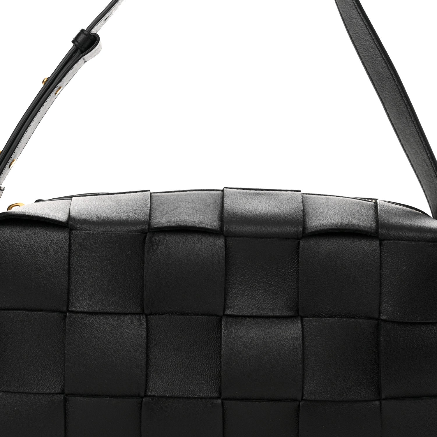 Bottega Veneta Lambskin Maxi Intrecciato Brick Cassette Bag Black 8 of 15