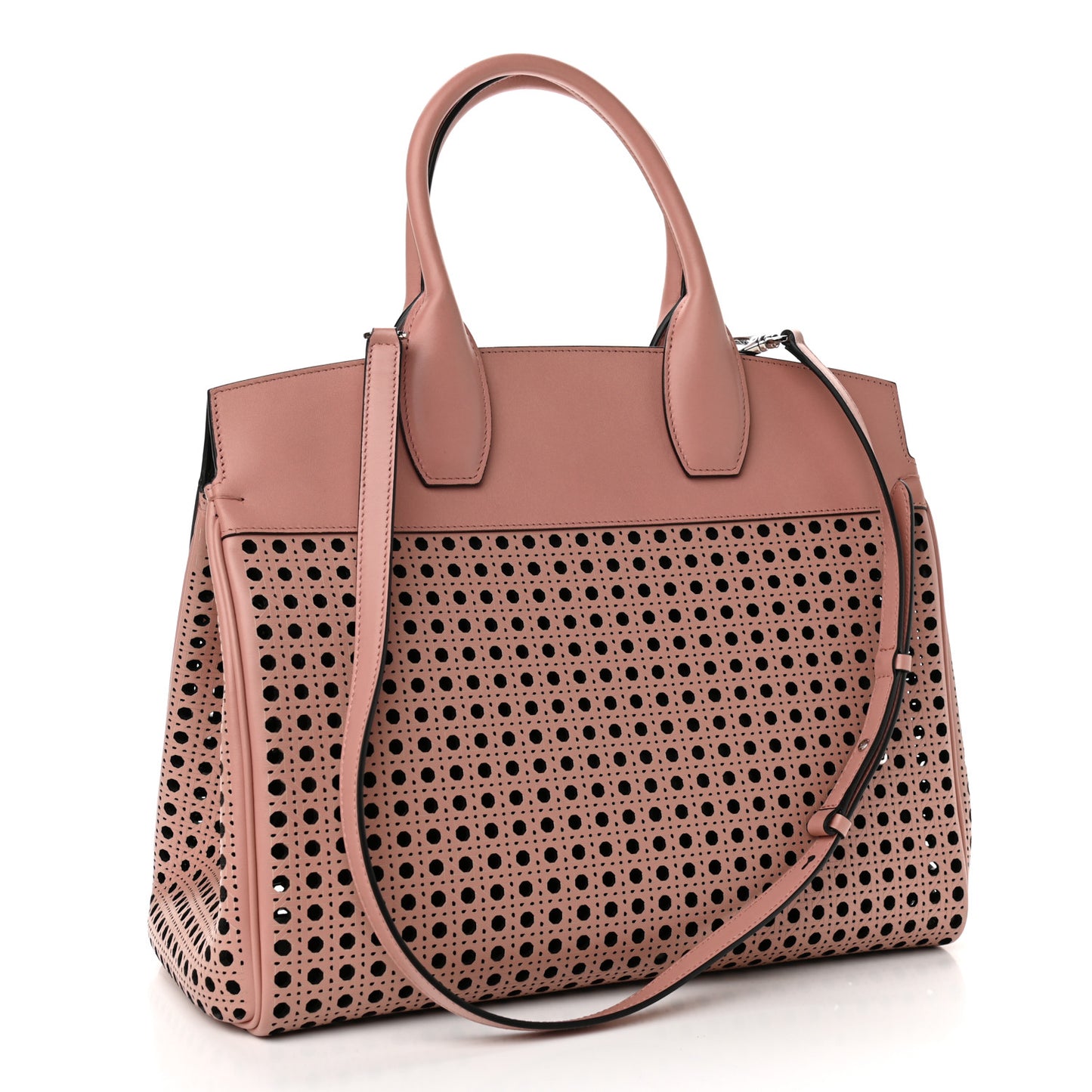 Laser Cut Calfskin The Studio Bag Pink
