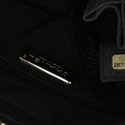 Chanel Sequin Calfskin Small Gabrielle Hobo Black White 7 of 10