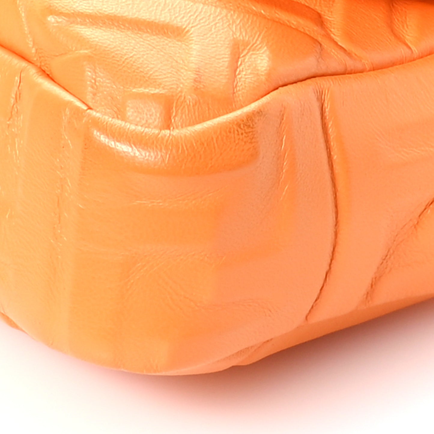 Nappa FF 1974 Embossed Baguette Clementine