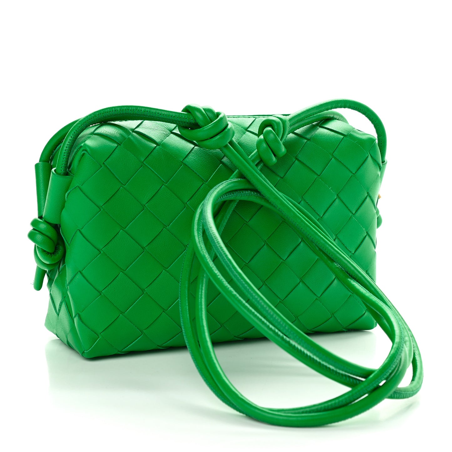 Nappa Intrecciato Mini Loop Camera Bag Parakeet