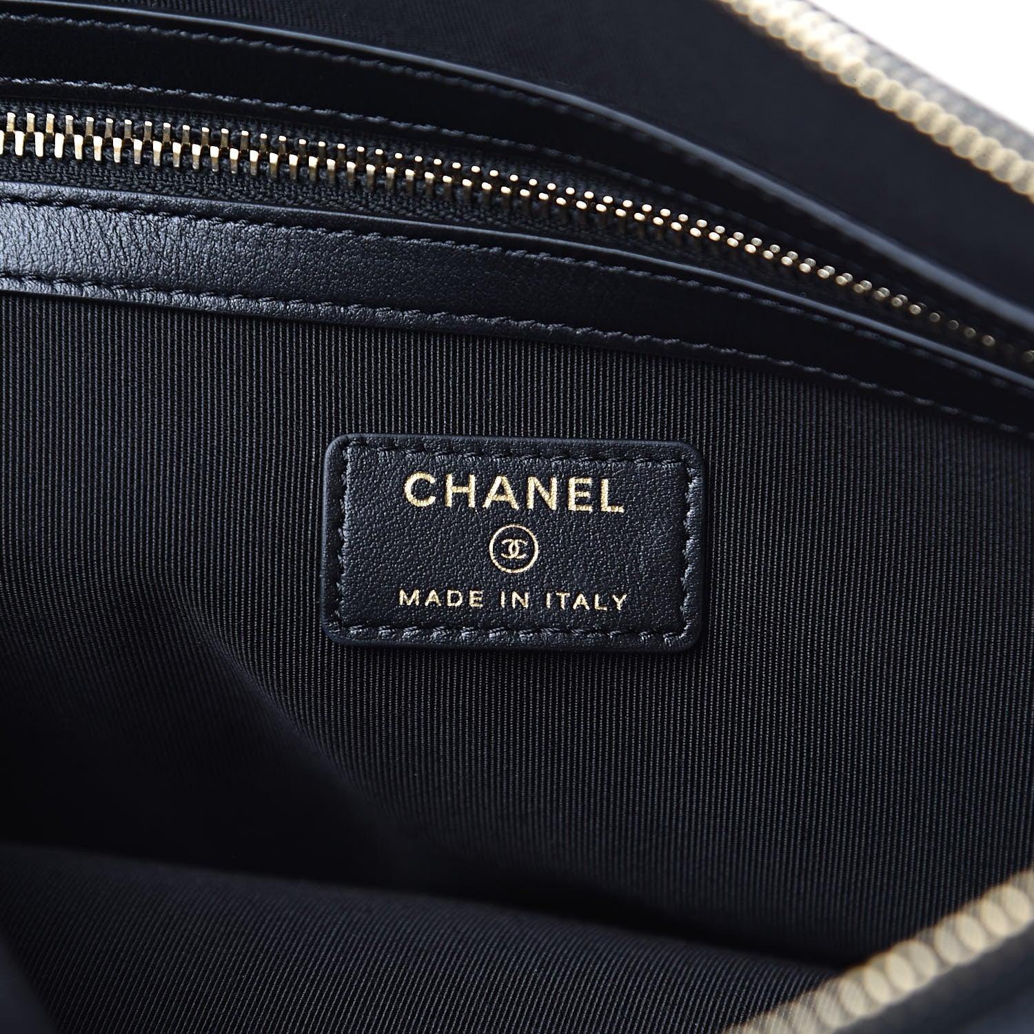Chanel Caviar Studded Medium Deauville Pouch Black 6 of 8