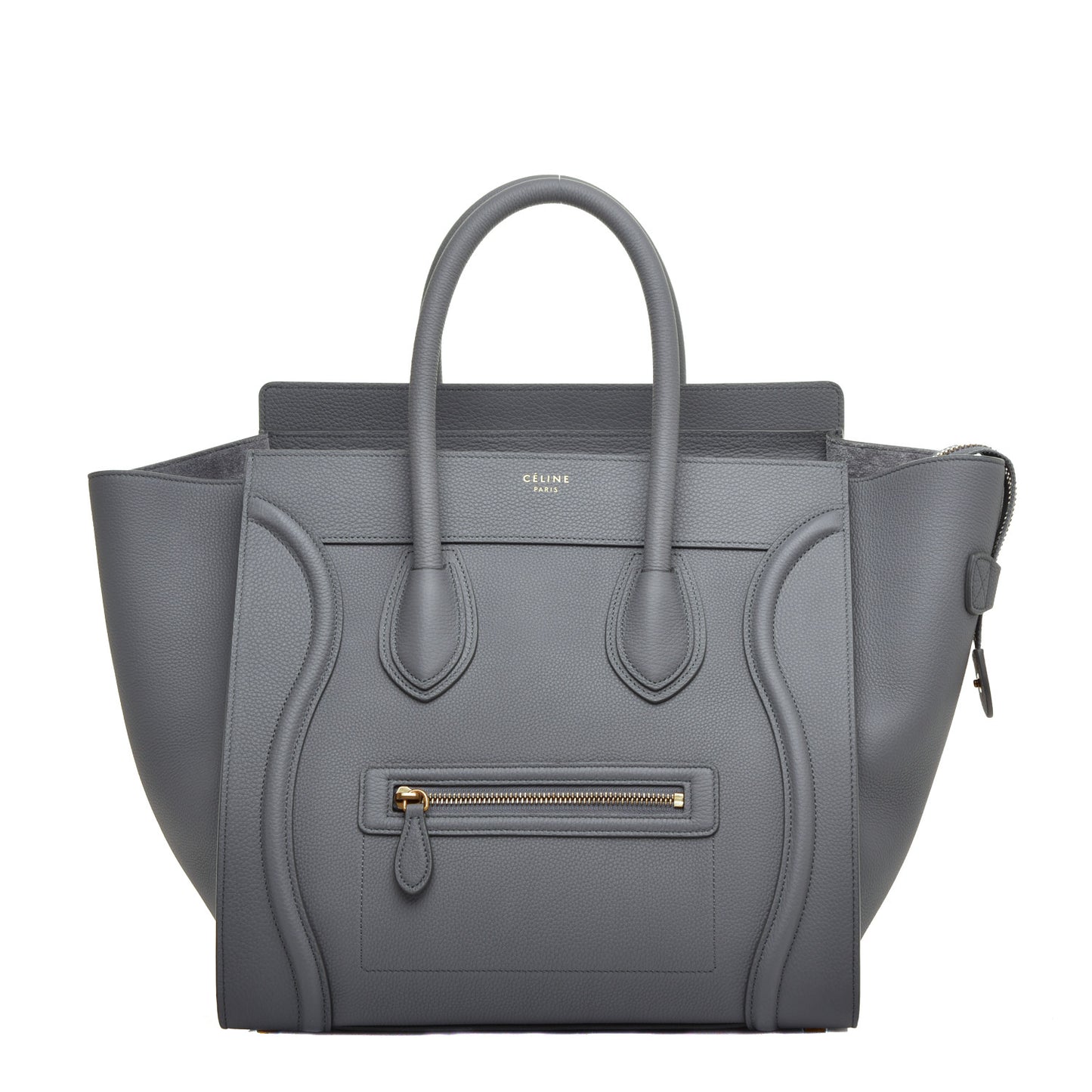 Drummed Calfskin Mini Luggage Kohl