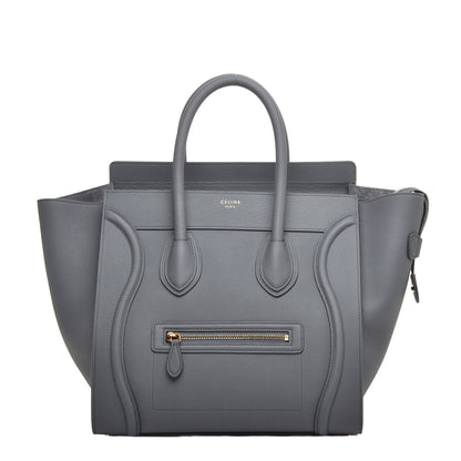 Celine Drummed Calfskin Mini Luggage Kohl 1 of 9