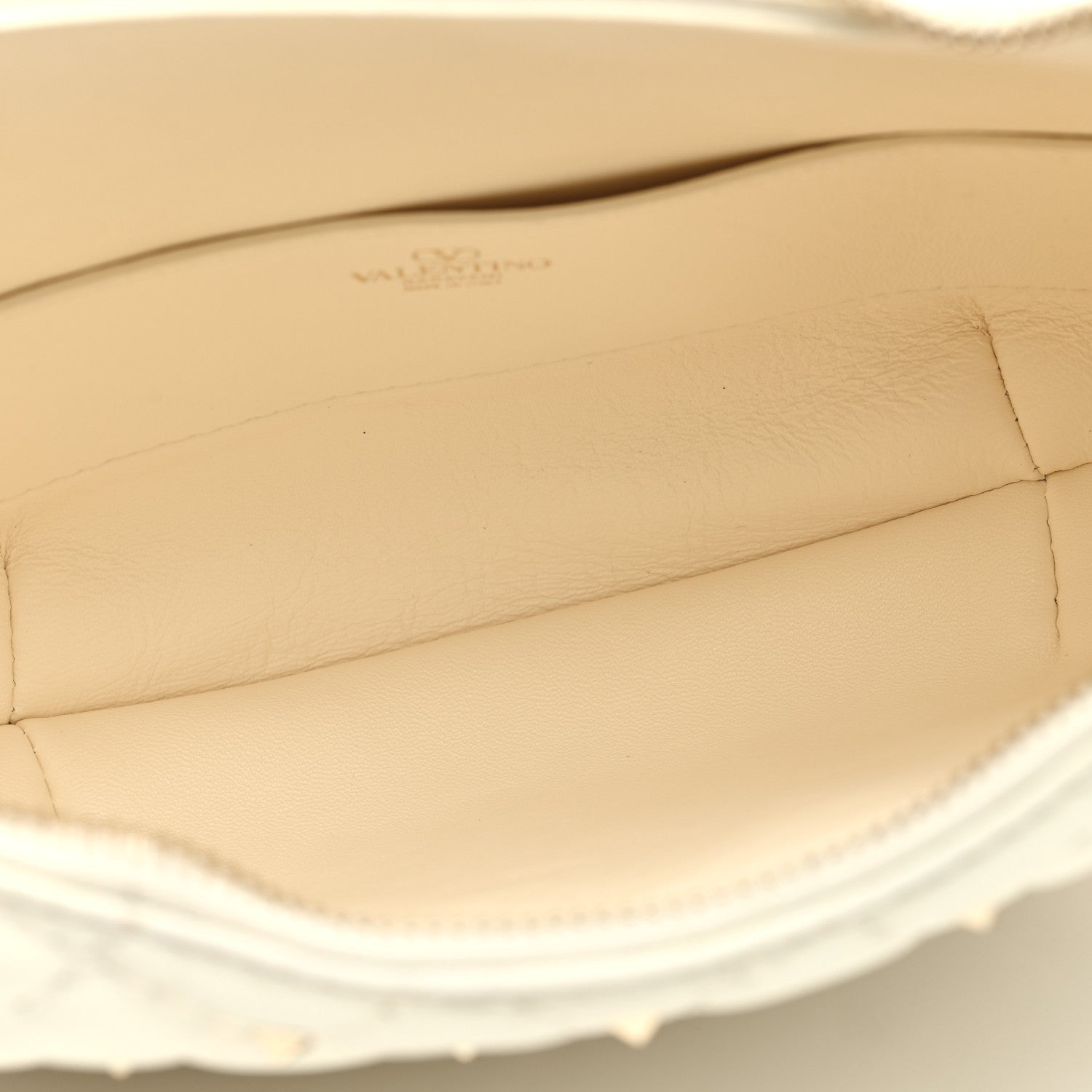 Valentino Garavani Nappa Small Rockstud Spike Hobo Ivory 5 of 10