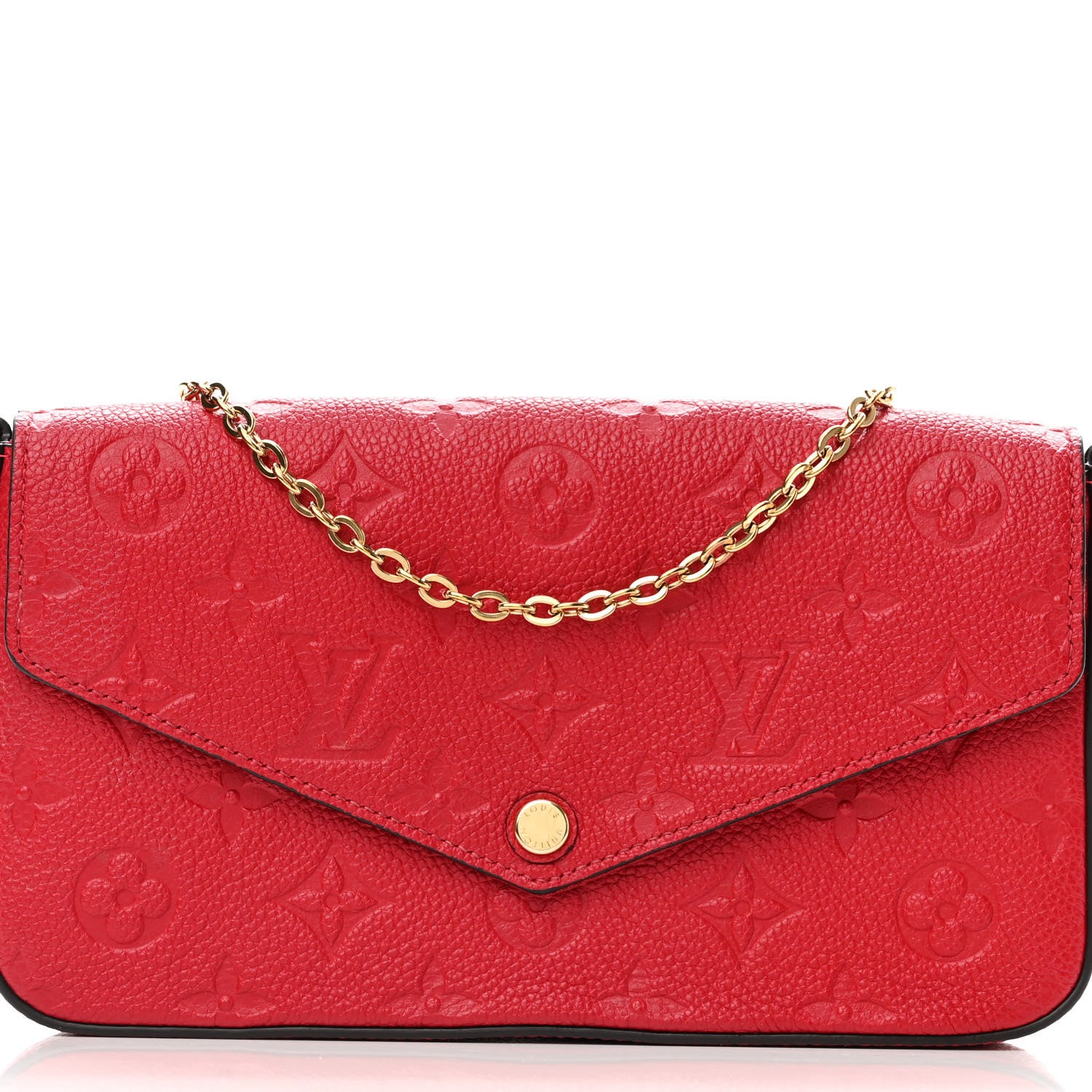 Louis Vuitton Empreinte Pochette Felicie Chain Wallet Scarlet 7 of 12