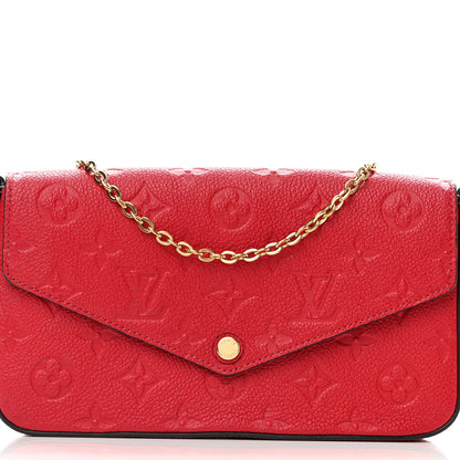 Louis Vuitton Empreinte Pochette Felicie Chain Wallet Scarlet 7 of 12