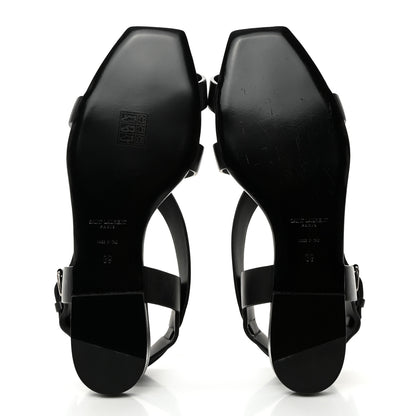 Saint Laurent SAINT LAURENT Calfskin Gladiator Sandals 39 Black 5 of 9
